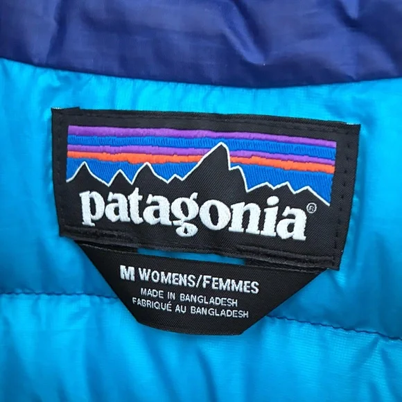 Patagonia Blue/Purple Down Sweater Jacket M - Picture 3 of 4